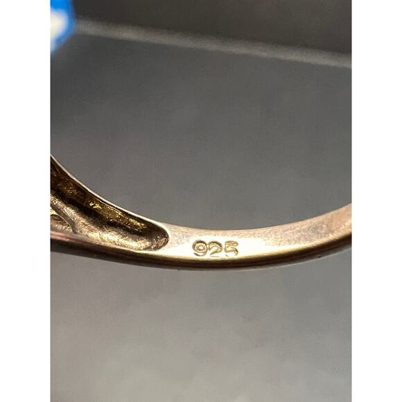 Blue topaz sterling silver ring size 9 - Picture 9 of 16